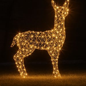 Renna grande - 400 LED - 150 x 30 x 125 cm + Renna piccola - 200 LED - 98 x 80 x 20 cm