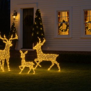 Renna grande - 400 LED - 150 x 30 x 125 cm + Renna media - 300 LED - 125 x 105 x 24 cm